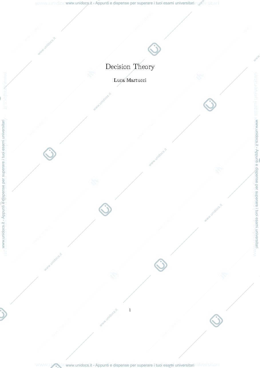 Anteprima pagina 1 — Decision Theory