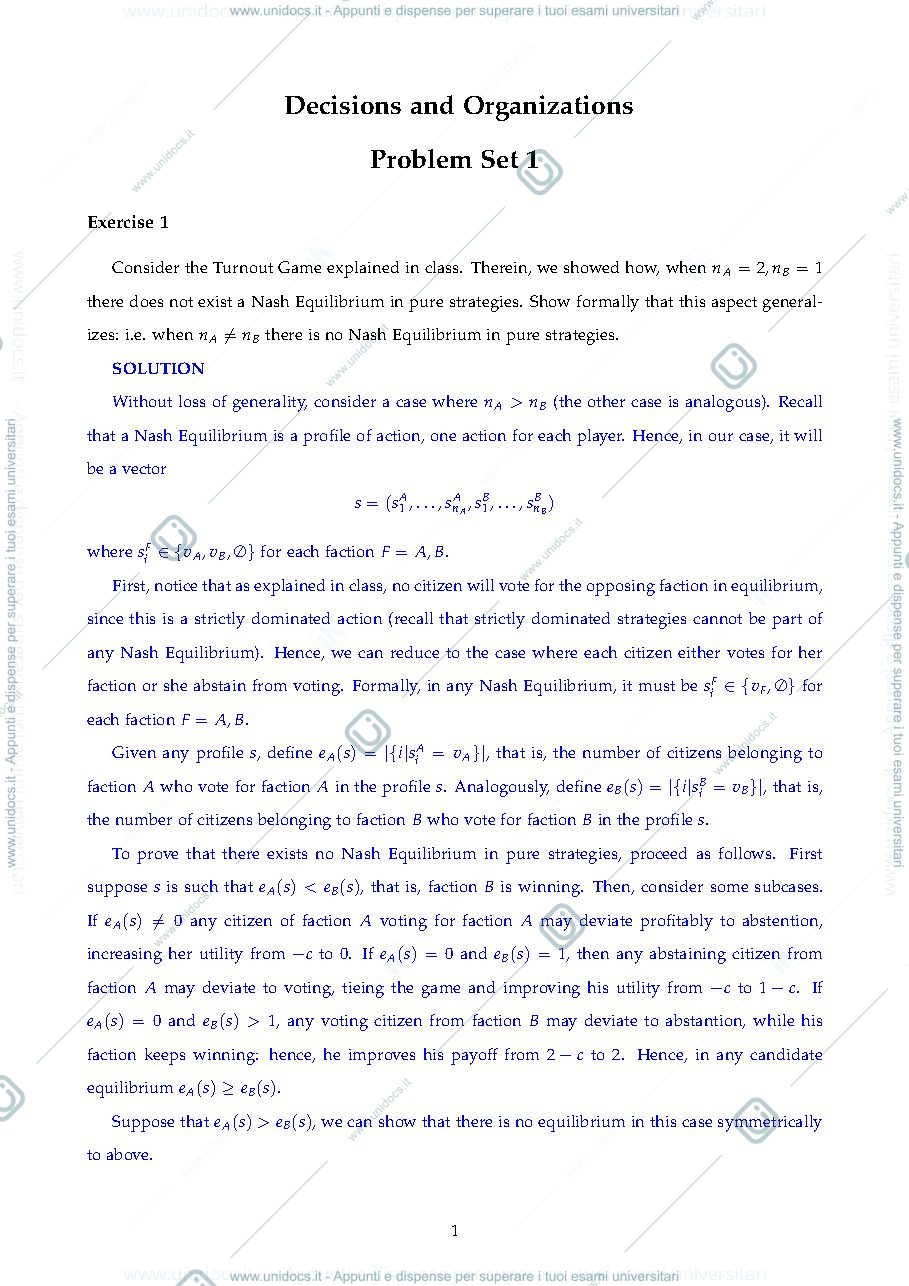 Anteprima pagina 1 — Problem Set 1 + Soluzioni