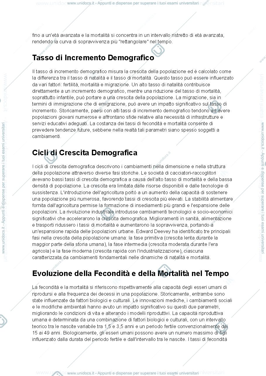 Anteprima pagina 2 — Riassunti Demografia Sociale