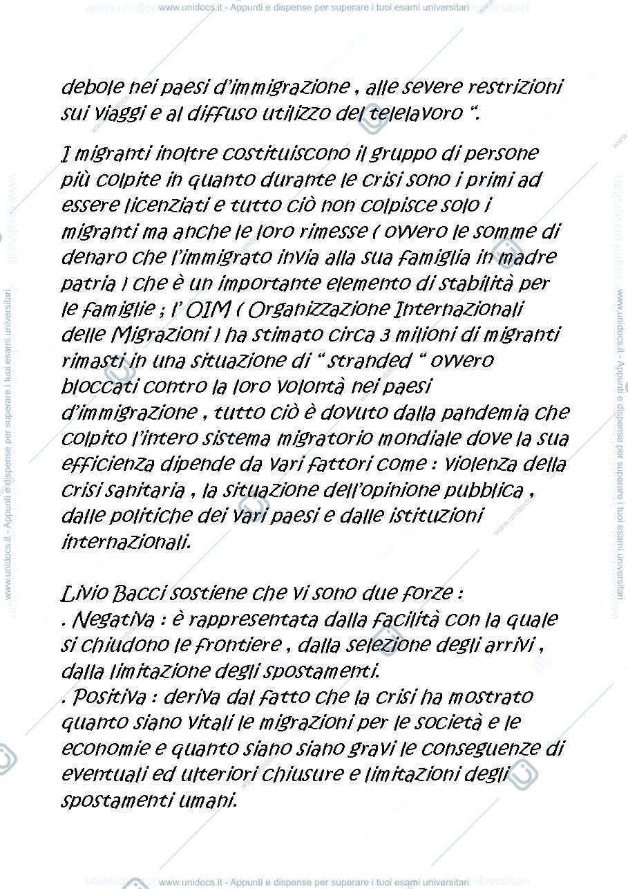 Anteprima pagina 2 — APPUNTI DEMOGRAFIA SOCIALE ( MOBILITA' E MIGRAZIONI )