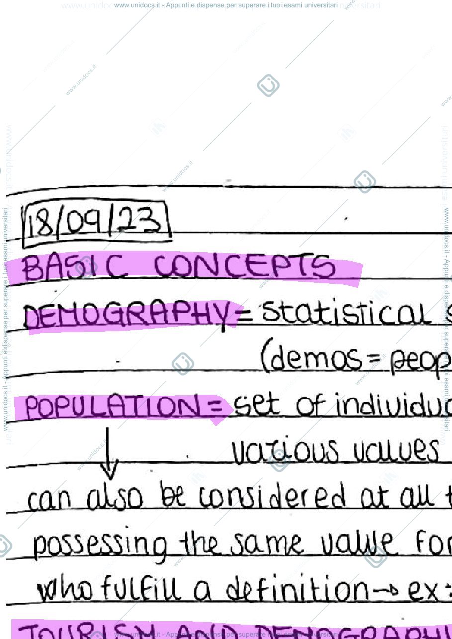 Anteprima pagina 2 — appunti Demography pt1