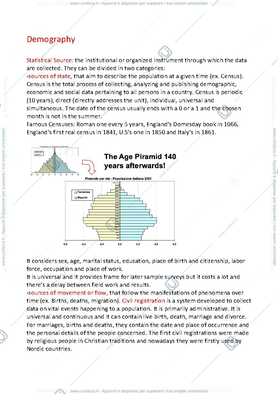 Anteprima pagina 1 — Demography summary
