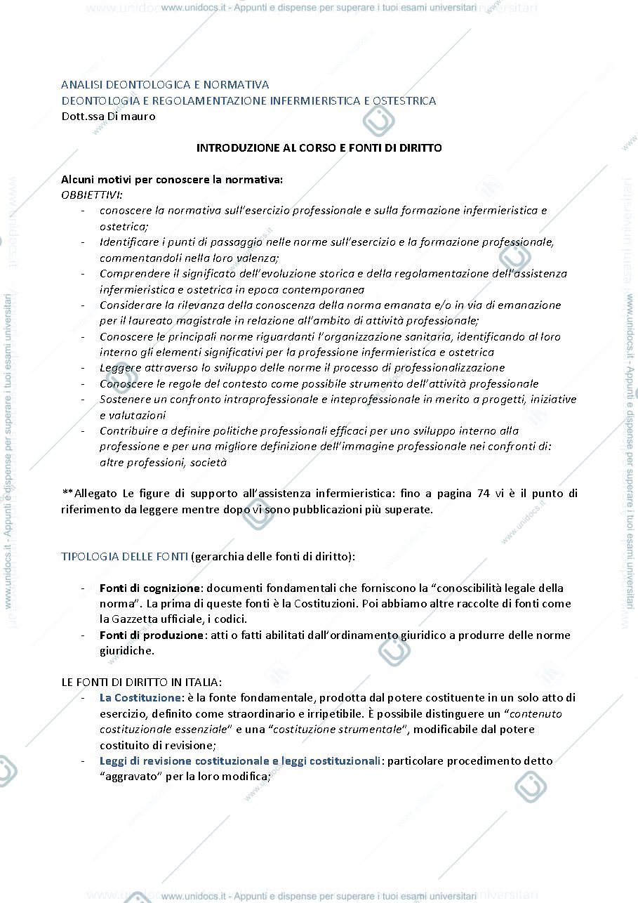 Anteprima pagina 1 — DEONTOLOGIA
