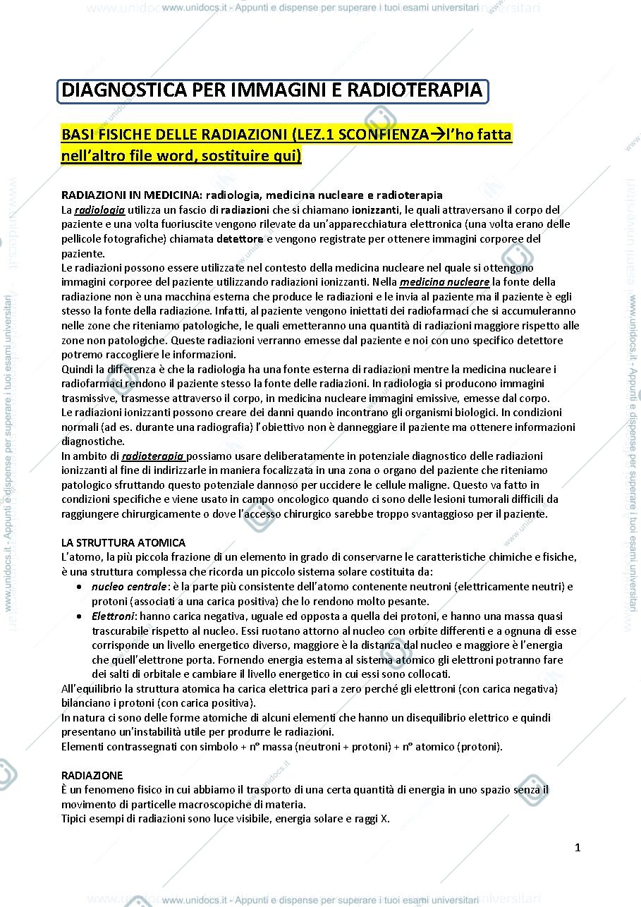 Anteprima pagina 1 — Radiologia 