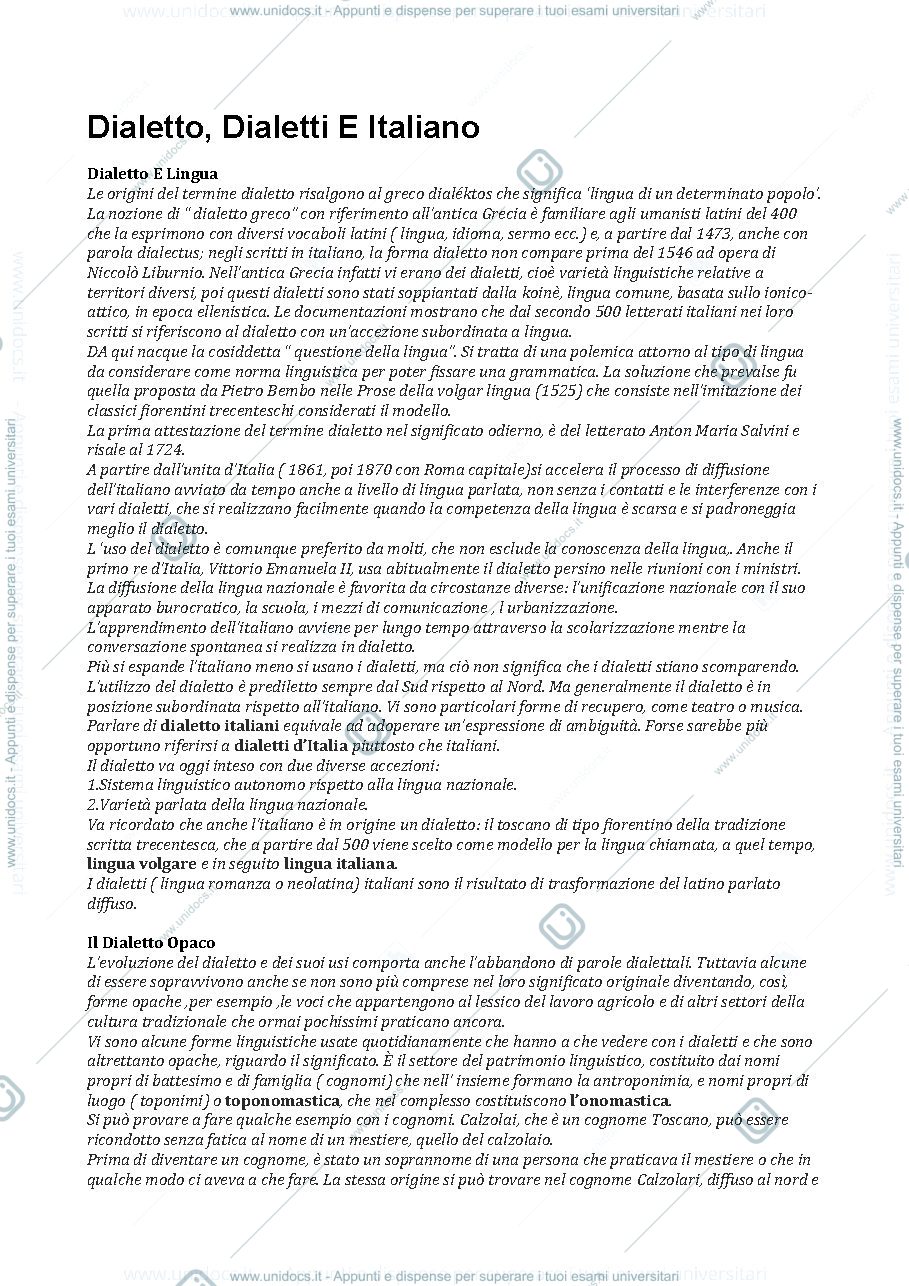 Anteprima pagina 2 — Dialetto, Dialetti e Italiano - Marcato
