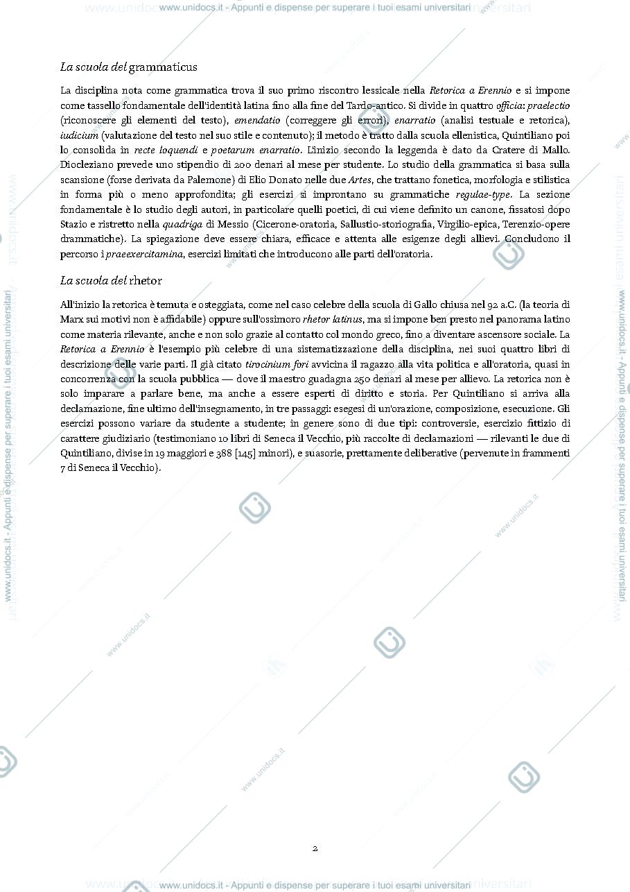 Anteprima pagina 2 — Schema delle lezioni 2022-2023