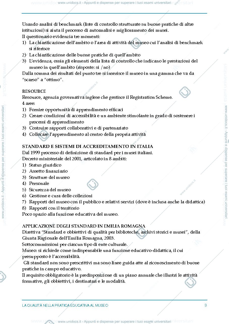 Anteprima pagina 3 — La qualità nella pratica educativa al museo