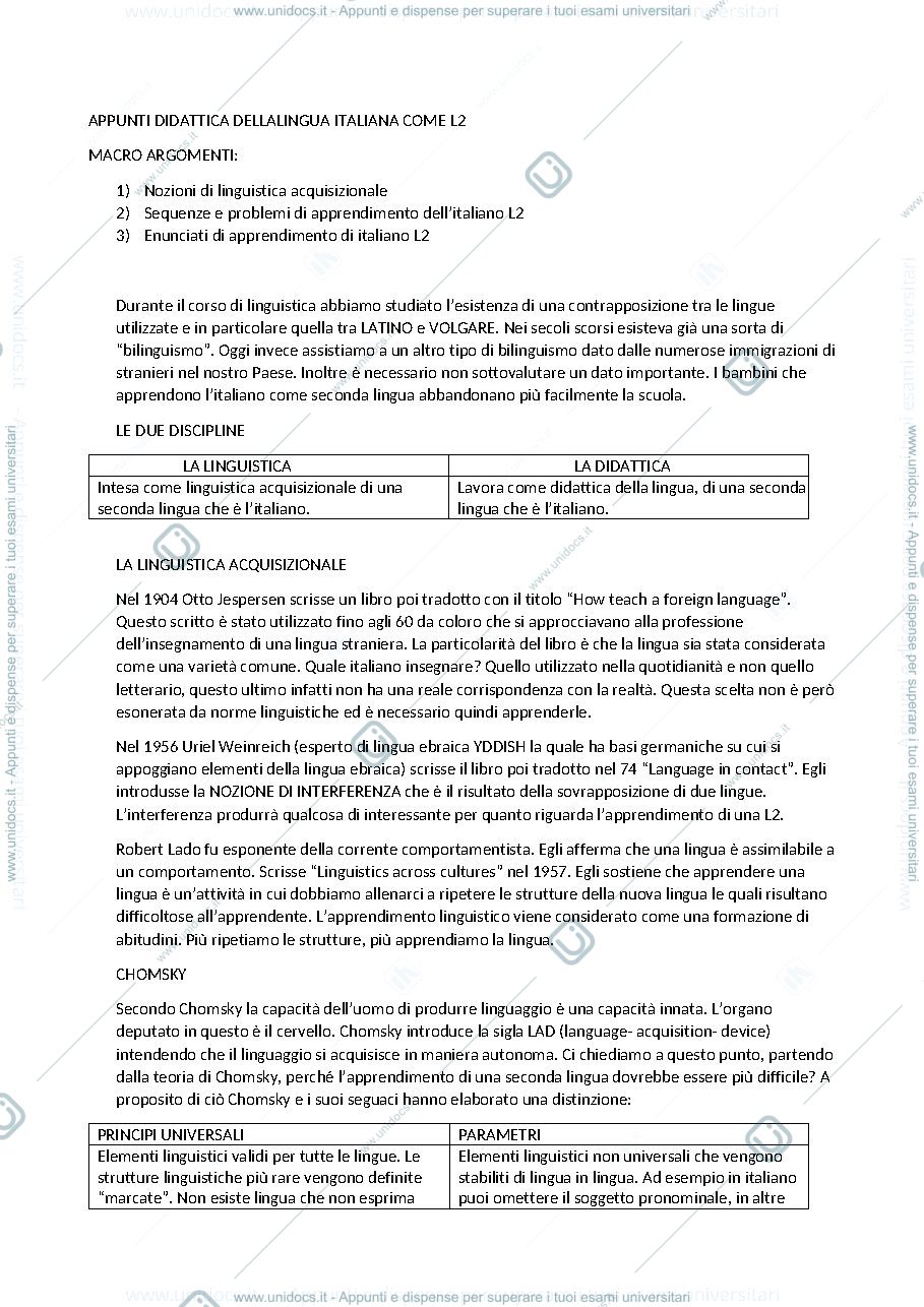 Anteprima pagina 1 — Appunti delle lezioni
