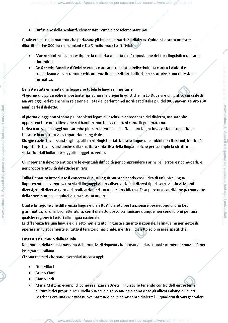 Anteprima pagina 3 — APPUNTI DIDATTICA DELLA LINGUA ITALIANA