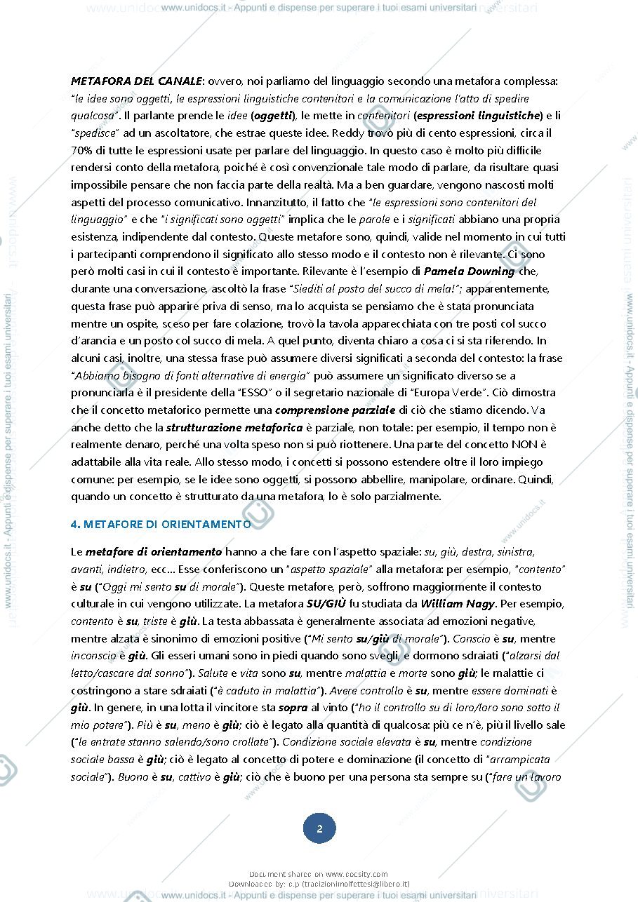 Anteprima pagina 3 — Metafora e vita quotidiana - Lakoff/Johnson 