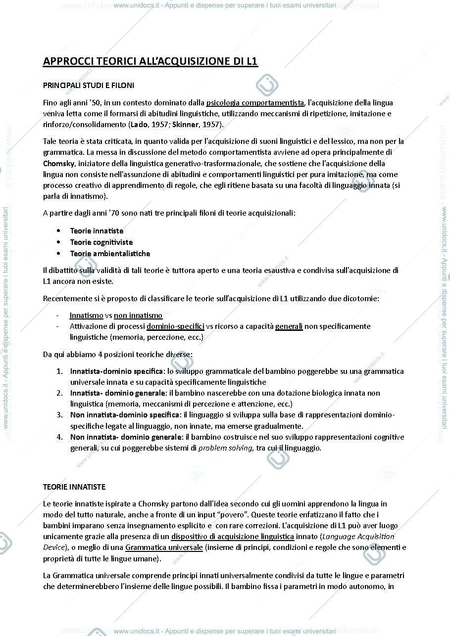 Anteprima pagina 1 — APPUNTI Didattice e apprendimento delle lingue moderne integrati dai libri - Tenchini PART 2
