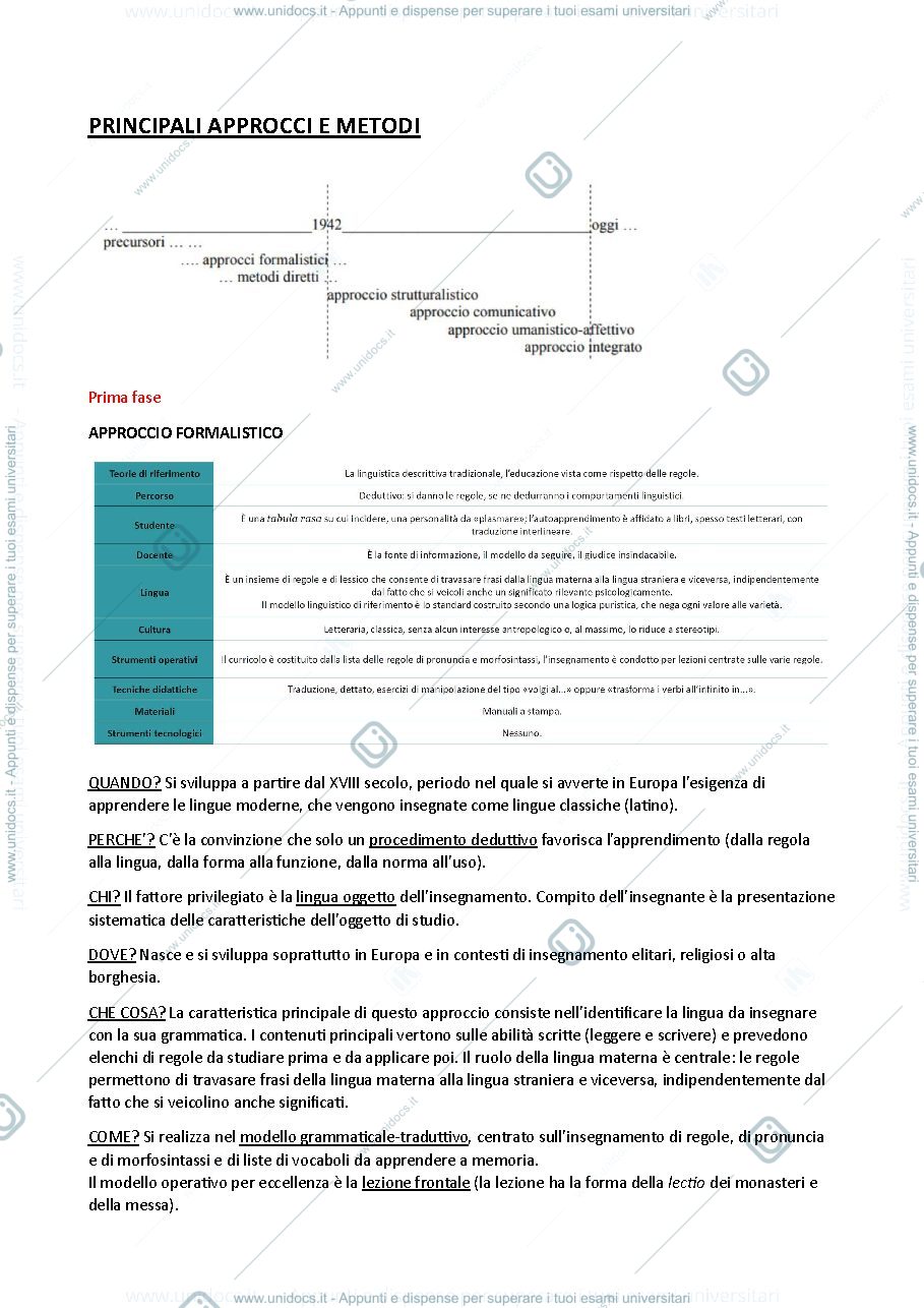 Anteprima pagina 3 — Appunti DIDATTICA E APPRENDIMENTO DELLE LINGUE MODERNE - Prof. Tenchini - PART 1
