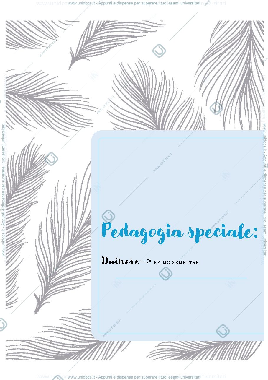 Anteprima pagina 1 — Pedagogia speciale
