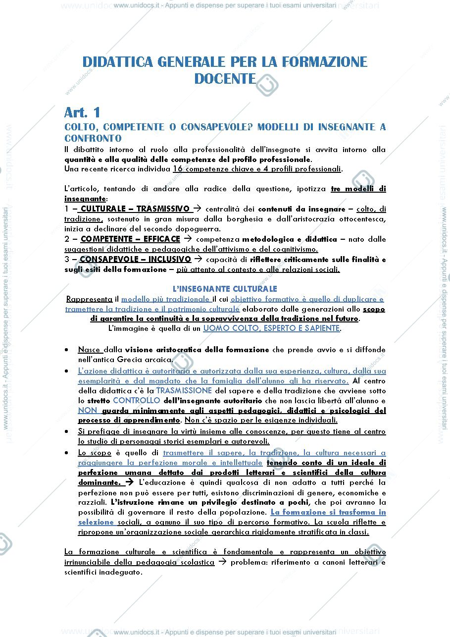 Anteprima pagina 1 — didattica generale