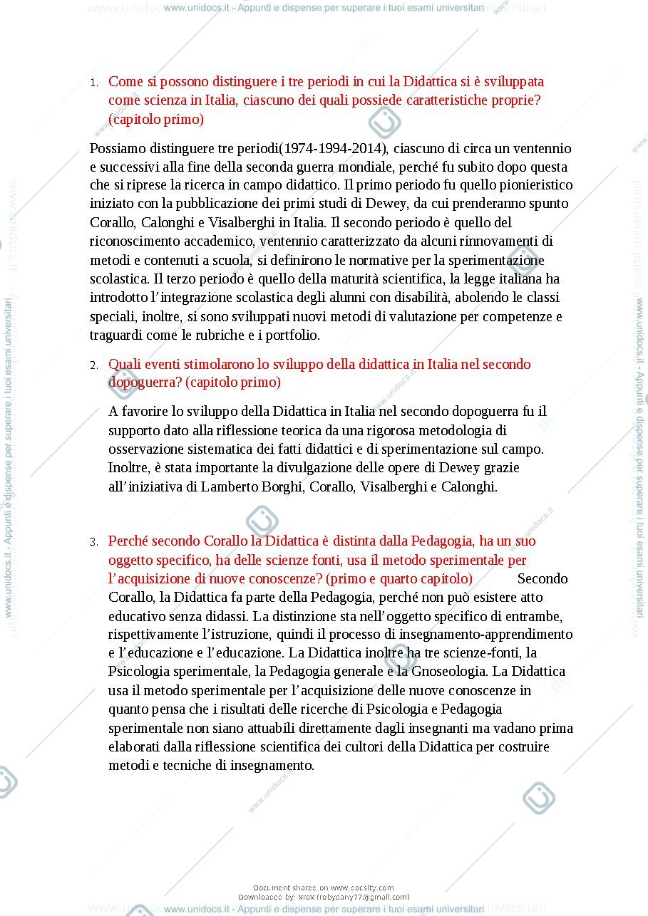 Anteprima pagina 2 — Domande di esame 
