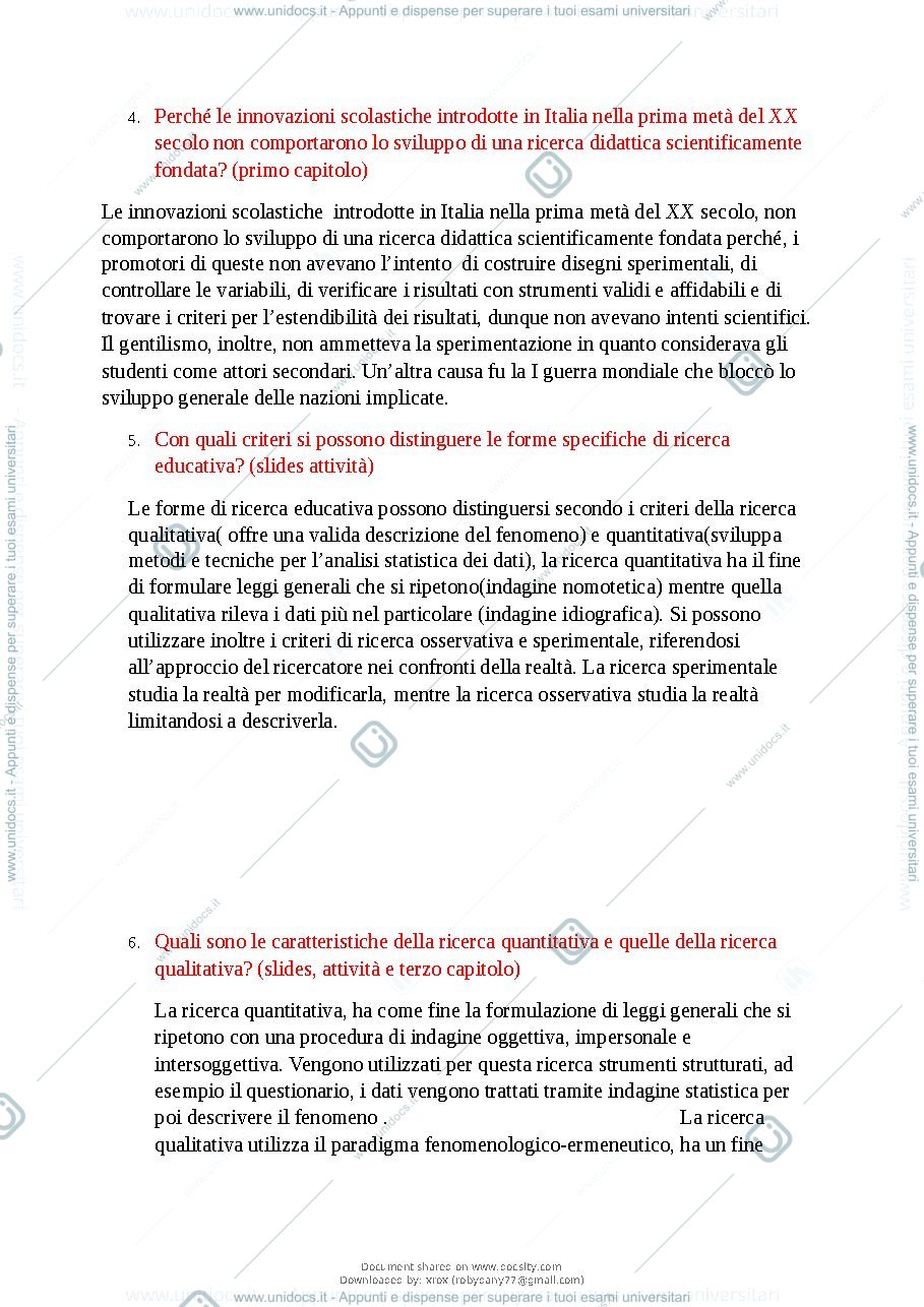 Anteprima pagina 3 — Domande di esame 