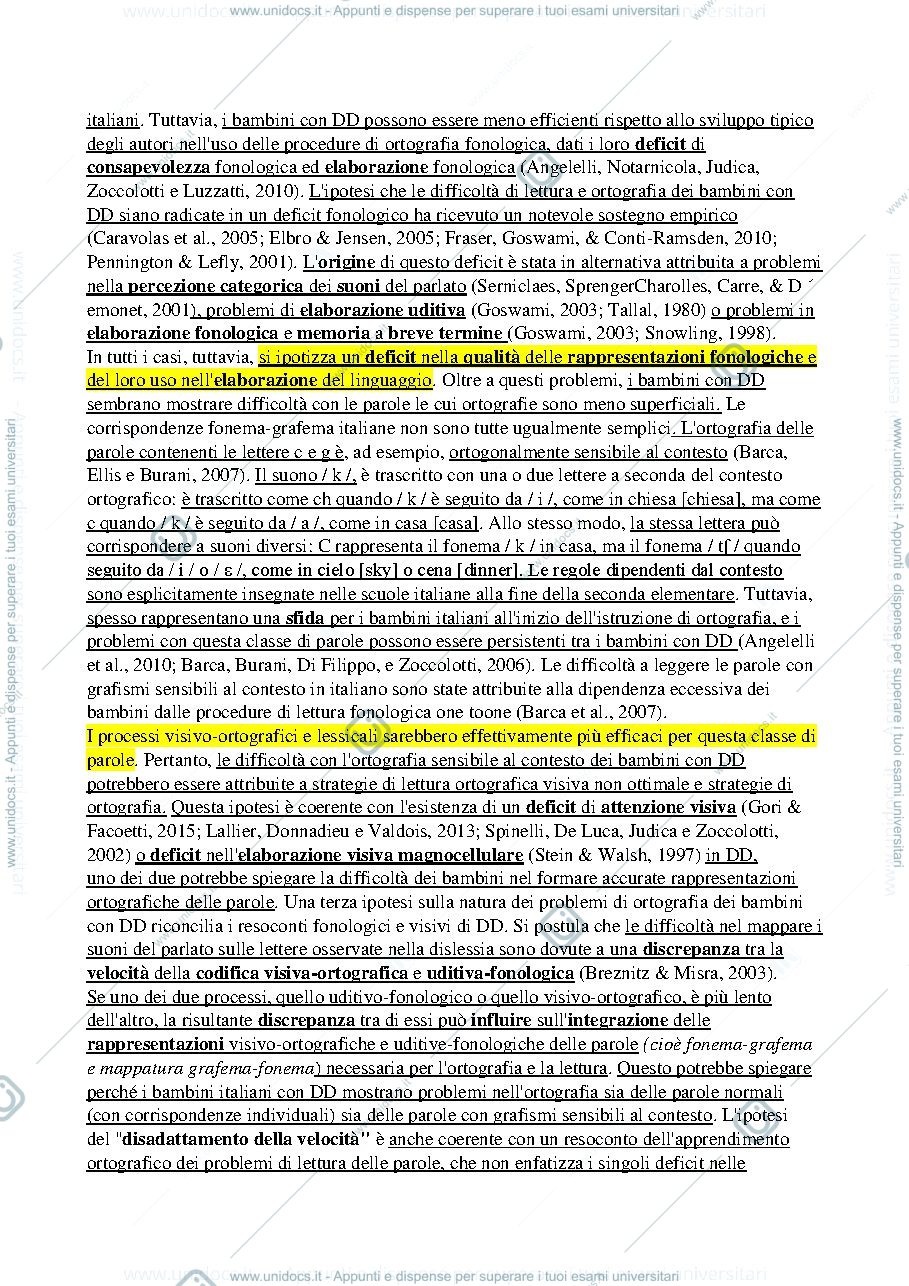 Anteprima pagina 3 — Training di apprendimento implicito di spelling in italiano per bambini con dislessia evolutiva