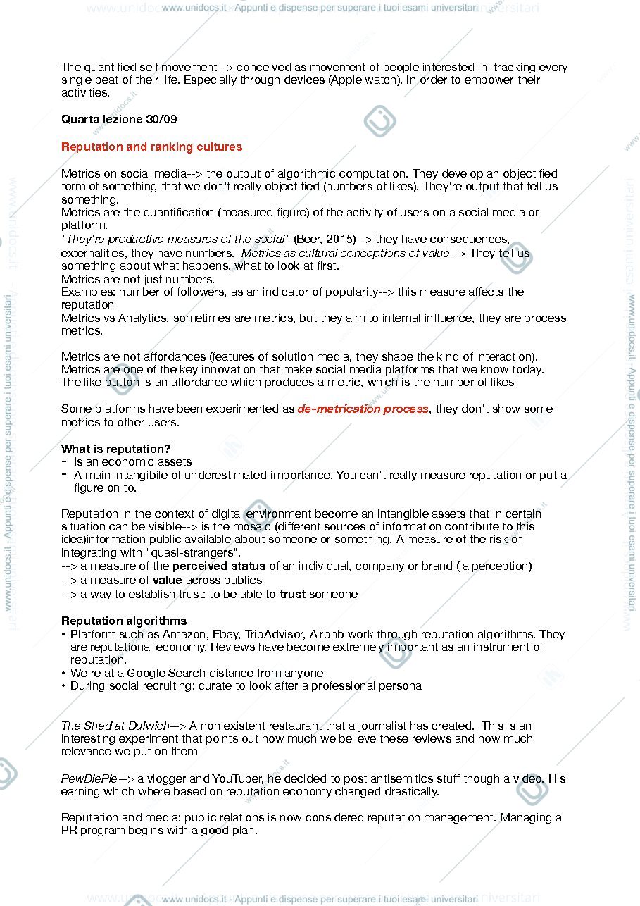 Anteprima pagina 4 — Appunti Digital Cultures and Communication research 