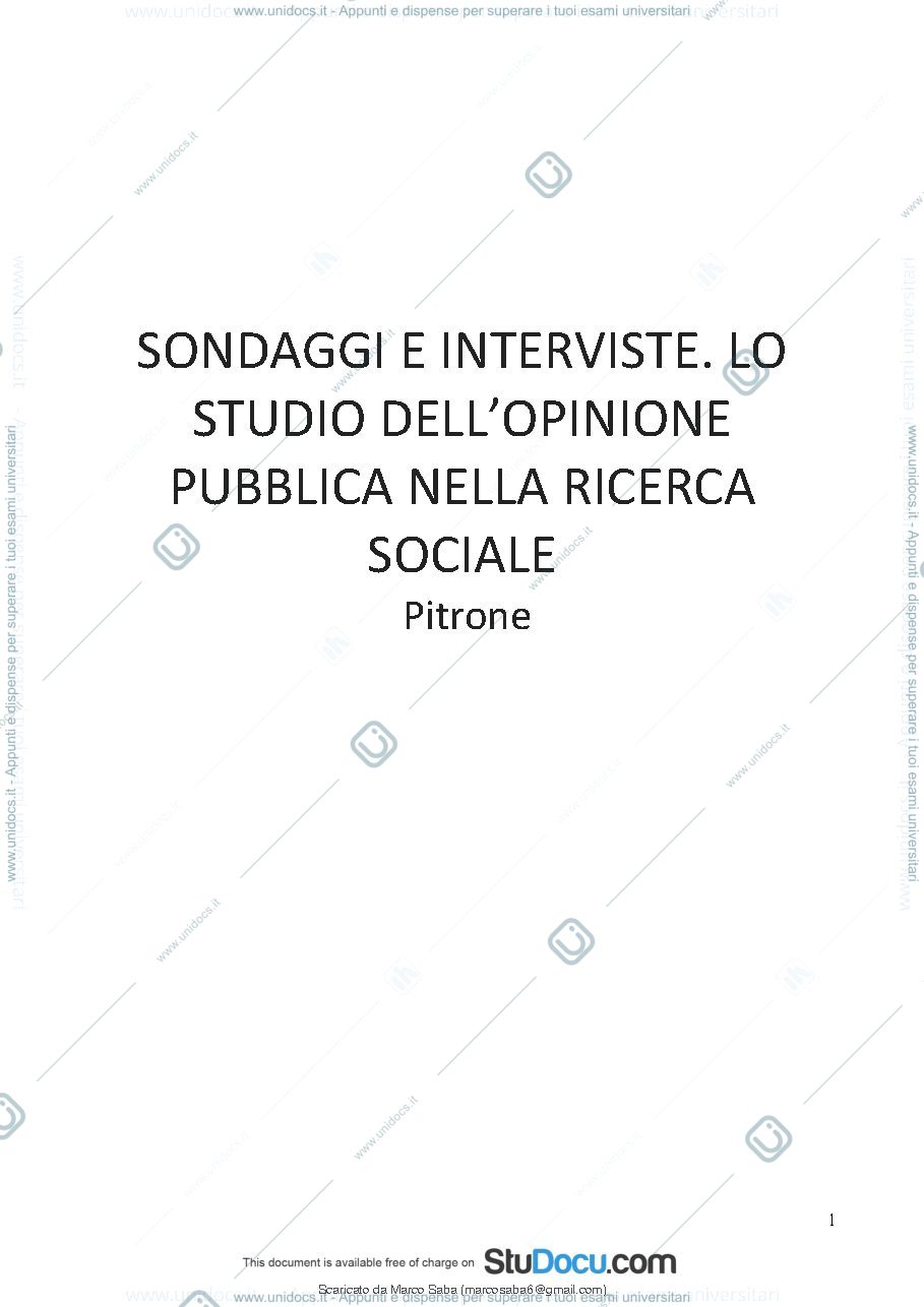 Anteprima pagina 2 — sondaggi e interviste