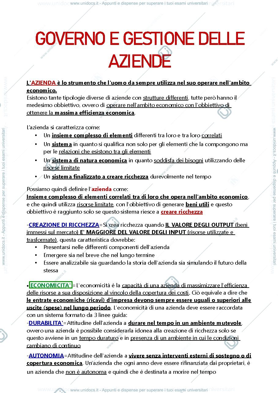 Anteprima pagina 1 — economia 1