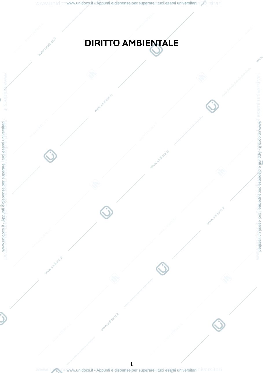 Anteprima pagina 1 — Diritto ambientale 
