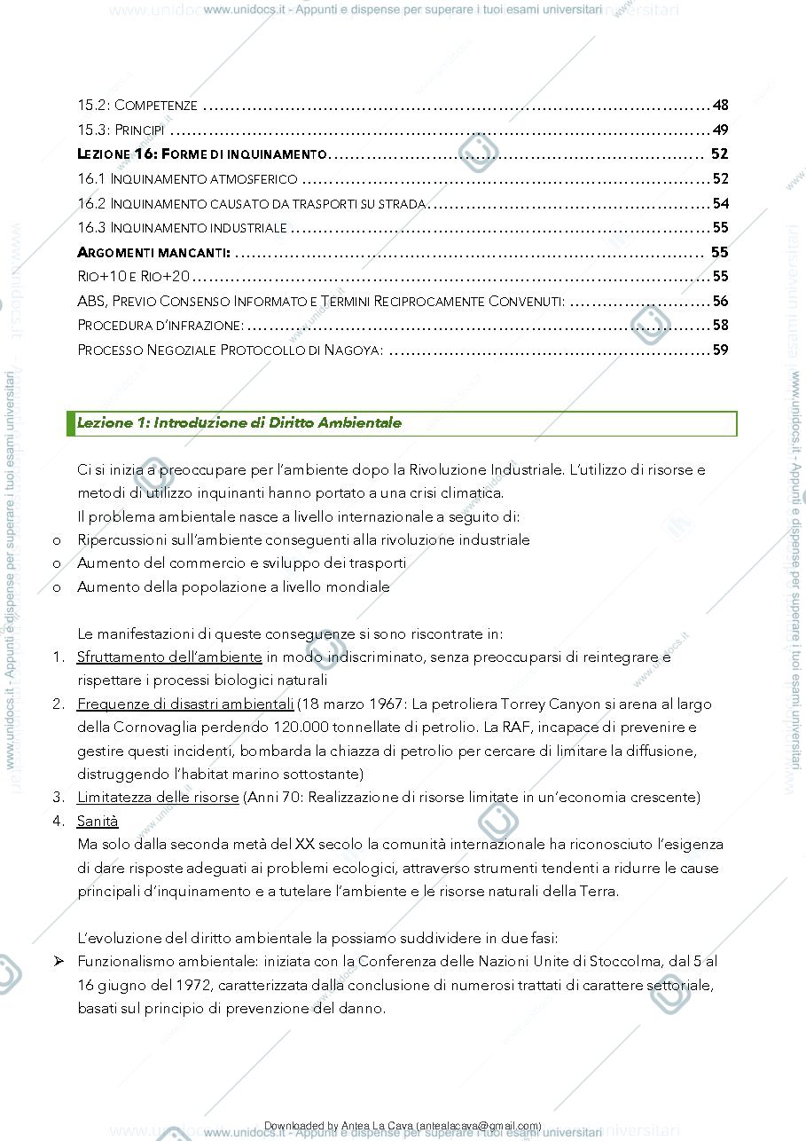 Anteprima pagina 3 — Riassunto diritto ambientale