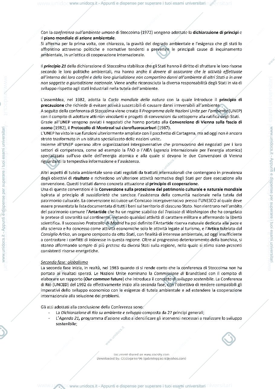 Anteprima pagina 2 — Riassunto Diritto Ambientale dell'UE Crescenzi