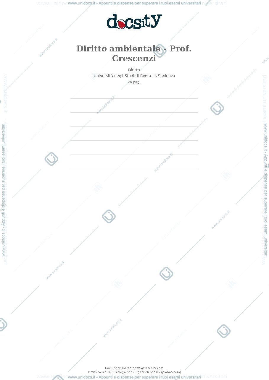Anteprima pagina 1 — Riassunto Prof Crescenzi