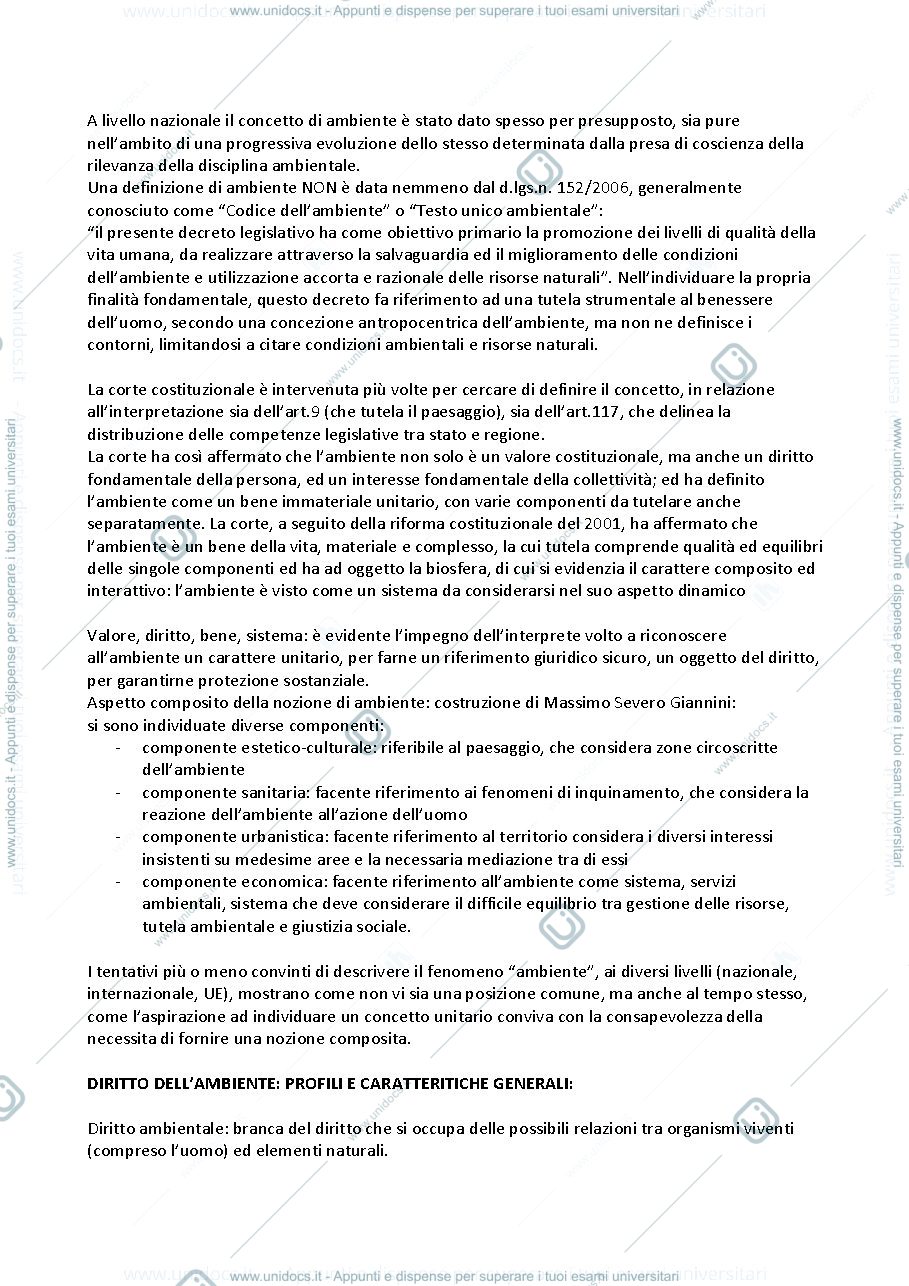 Anteprima pagina 2 — DIRITTO DELL'AMBIENTE