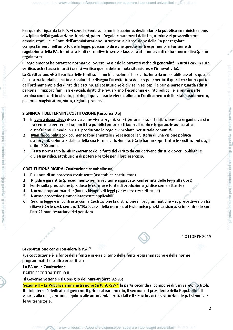 Anteprima pagina 2 — appunti diritto amministrativo progredito