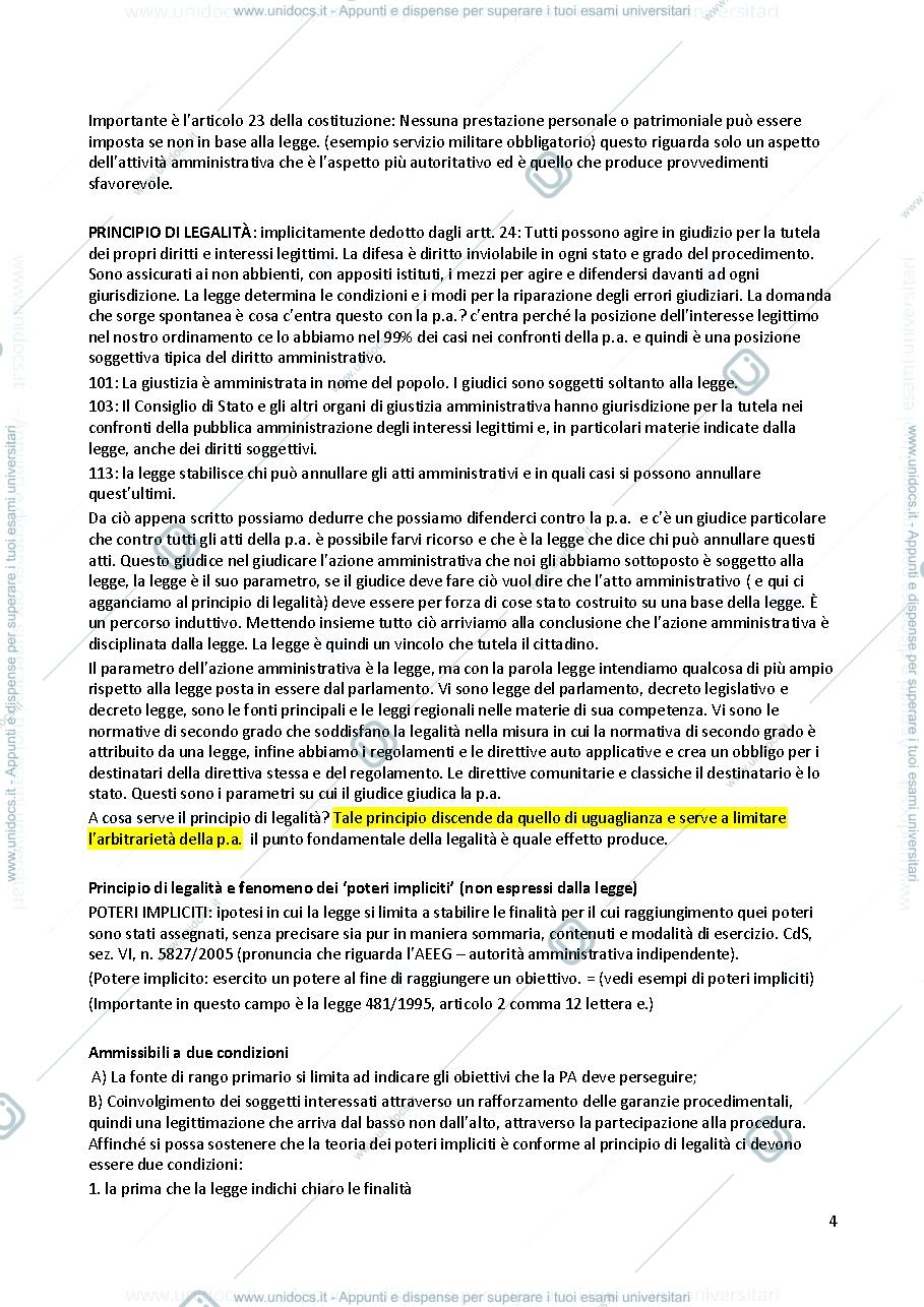 Anteprima pagina 4 — appunti diritto amministrativo progredito