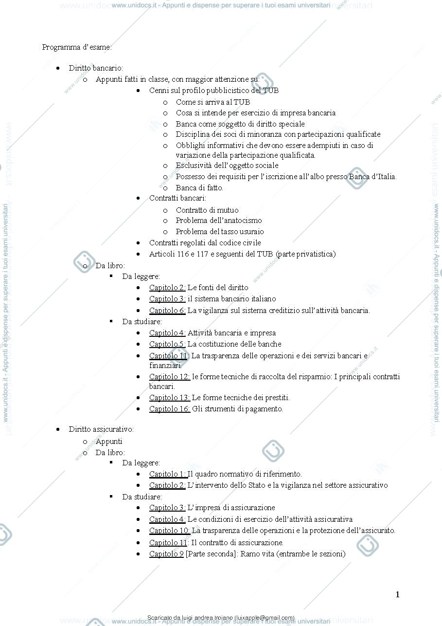 Anteprima pagina 3 — Diritto bancario e assicurativo di chio 