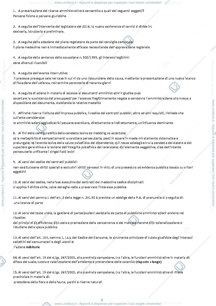 Anteprima pagina 1 — Pegaso - Diritto Amministrativo