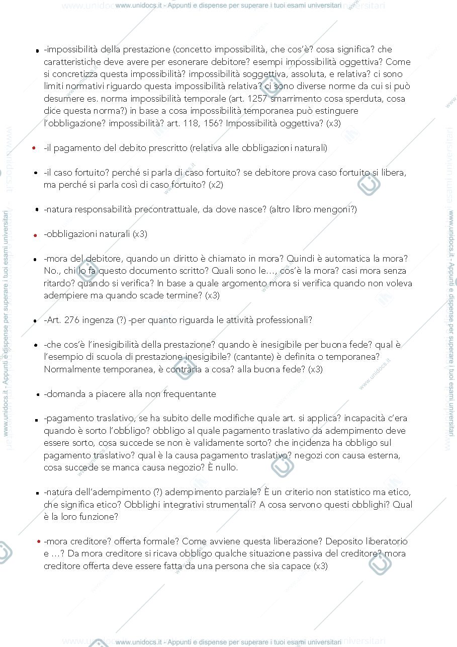 Anteprima pagina 1 — domande civile I