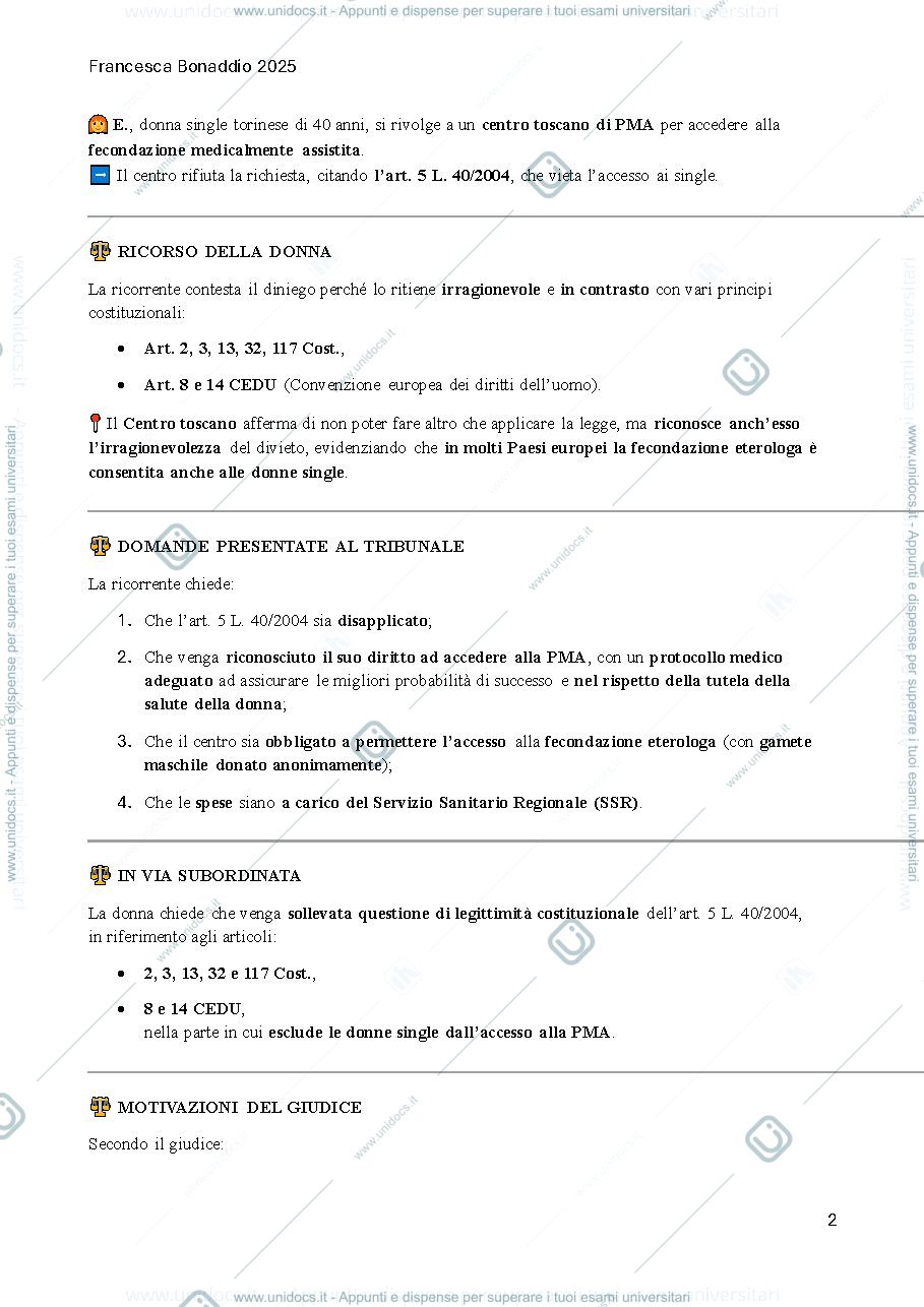 Anteprima pagina 2 — diritto di famiglia schema