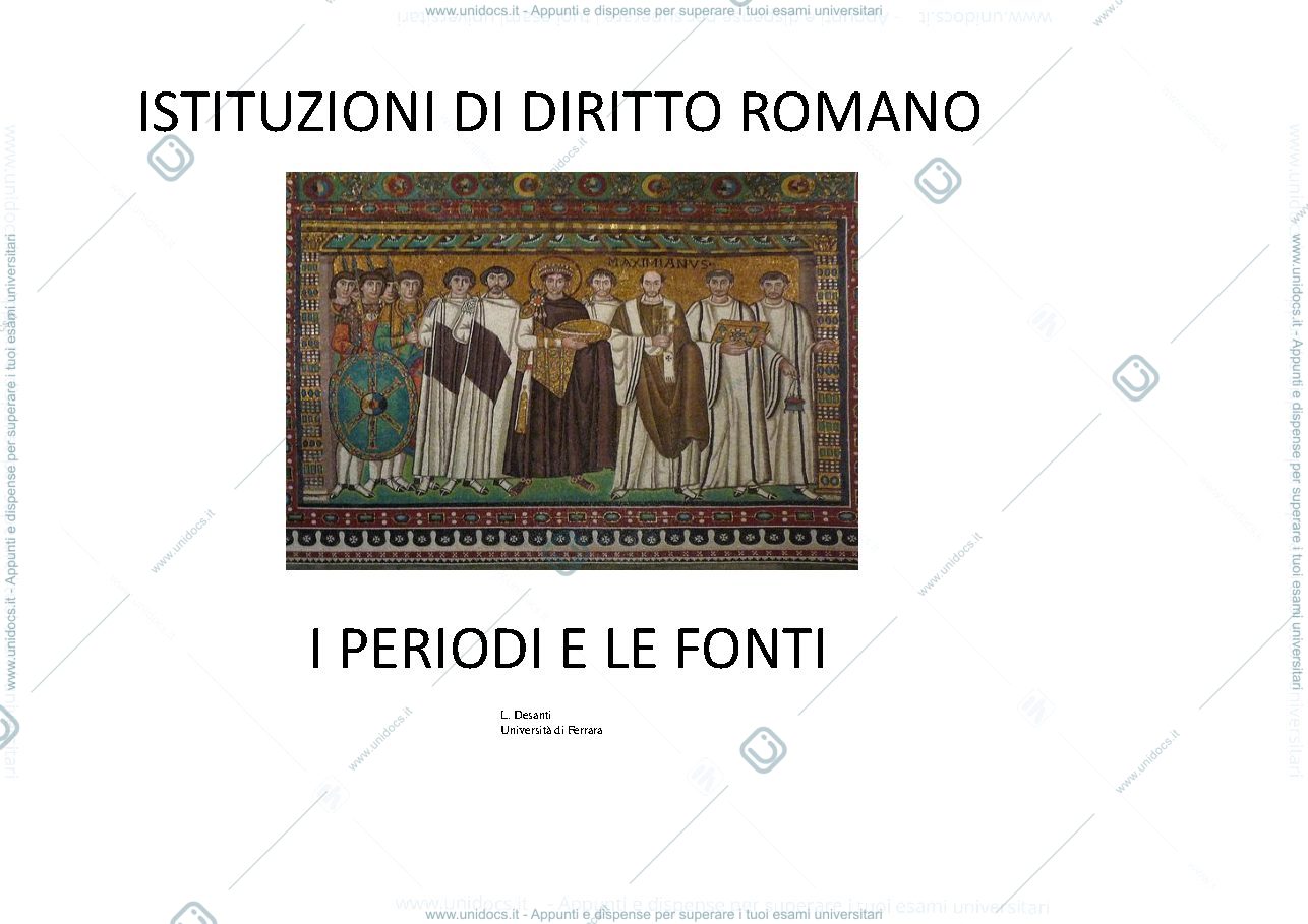 Anteprima pagina 1 — periodi e fonti