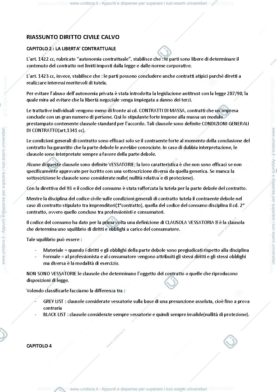 Anteprima pagina 1 — Dispensa Diritto Civile Minervini