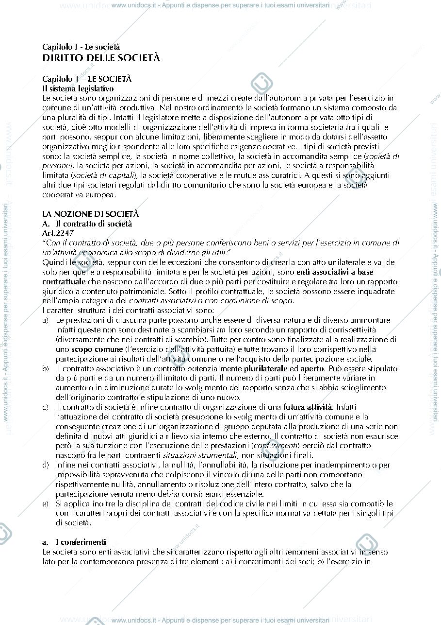 Anteprima pagina 1 — Appunti diritto commerciale 