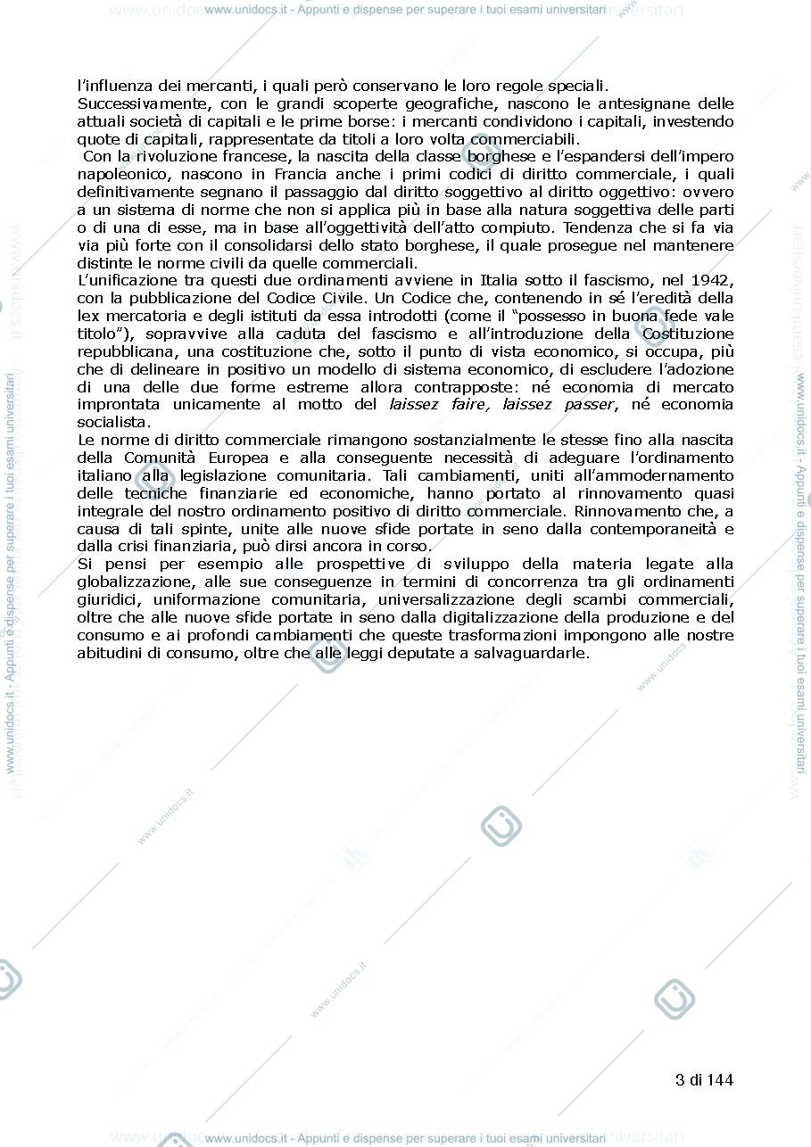 Anteprima pagina 3 — Riassunti Diritto Commerciale