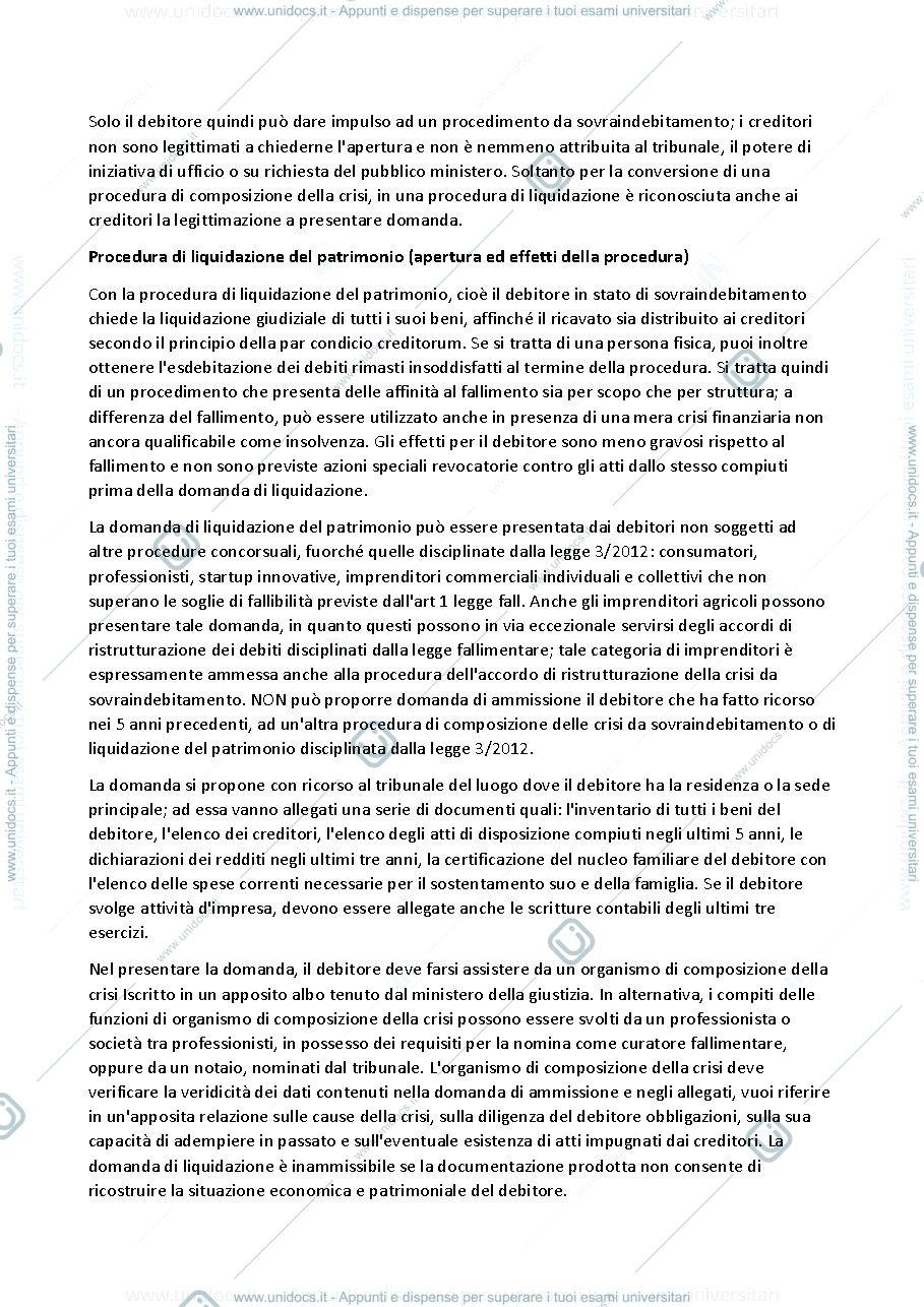 Anteprima pagina 2 — LE PROCEDURE CONCORSUALI DELLE CRISI DA SOVRAINDEBITAMENTO