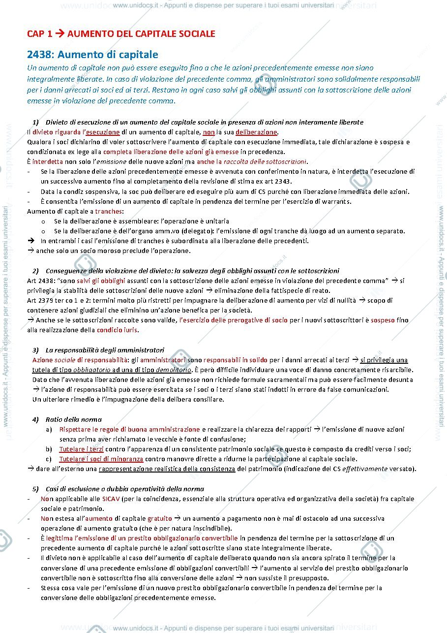 Anteprima pagina 1 — Riassunto libro diritto commerciale 