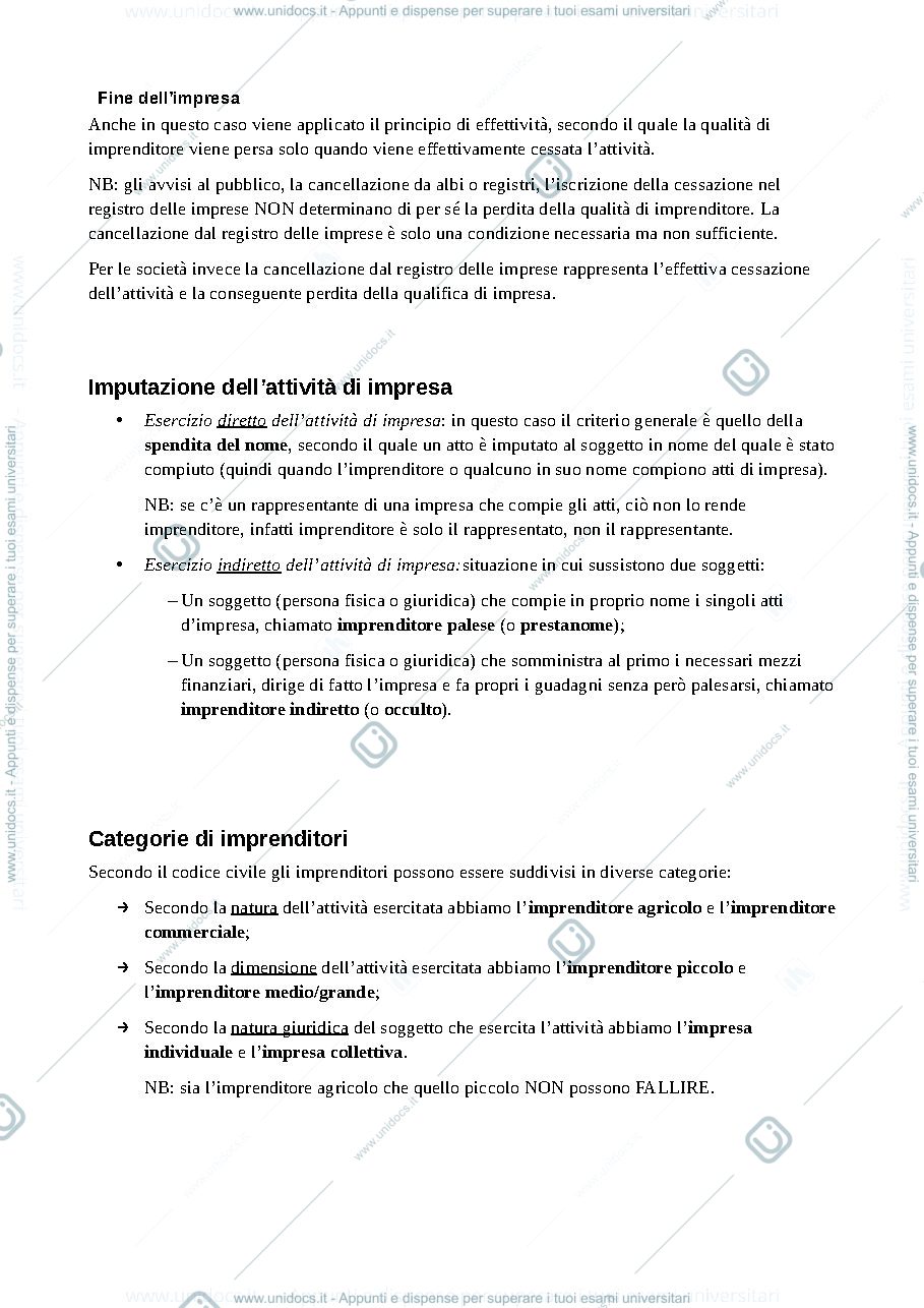Anteprima pagina 2 — Appunti primo esonero Diritto commerciale
