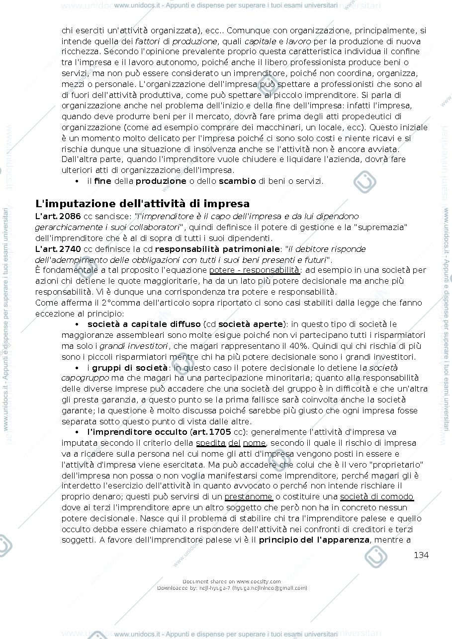 Anteprima pagina 2 — Riassunti prima parte diritto commerciale