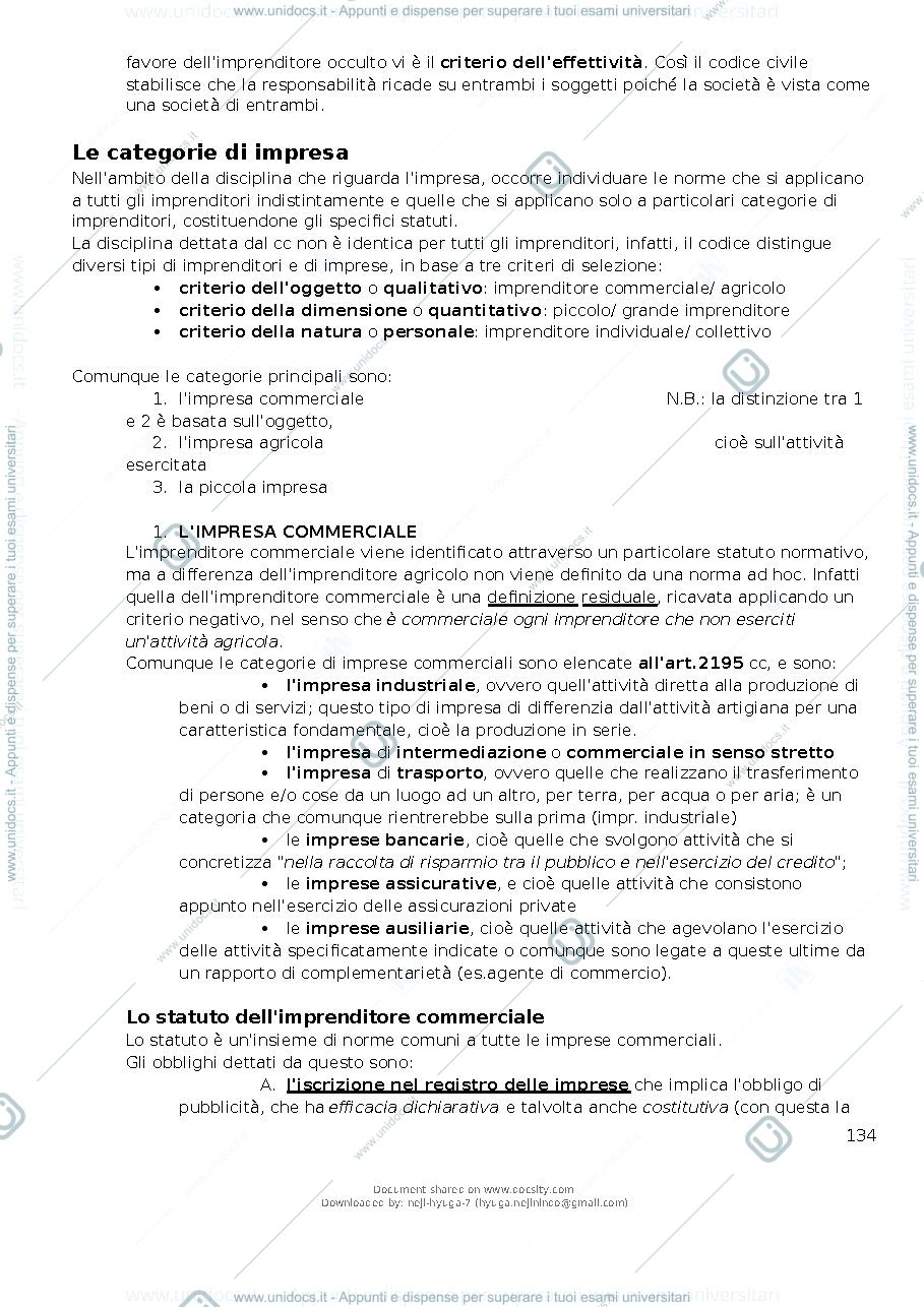 Anteprima pagina 3 — Riassunti prima parte diritto commerciale