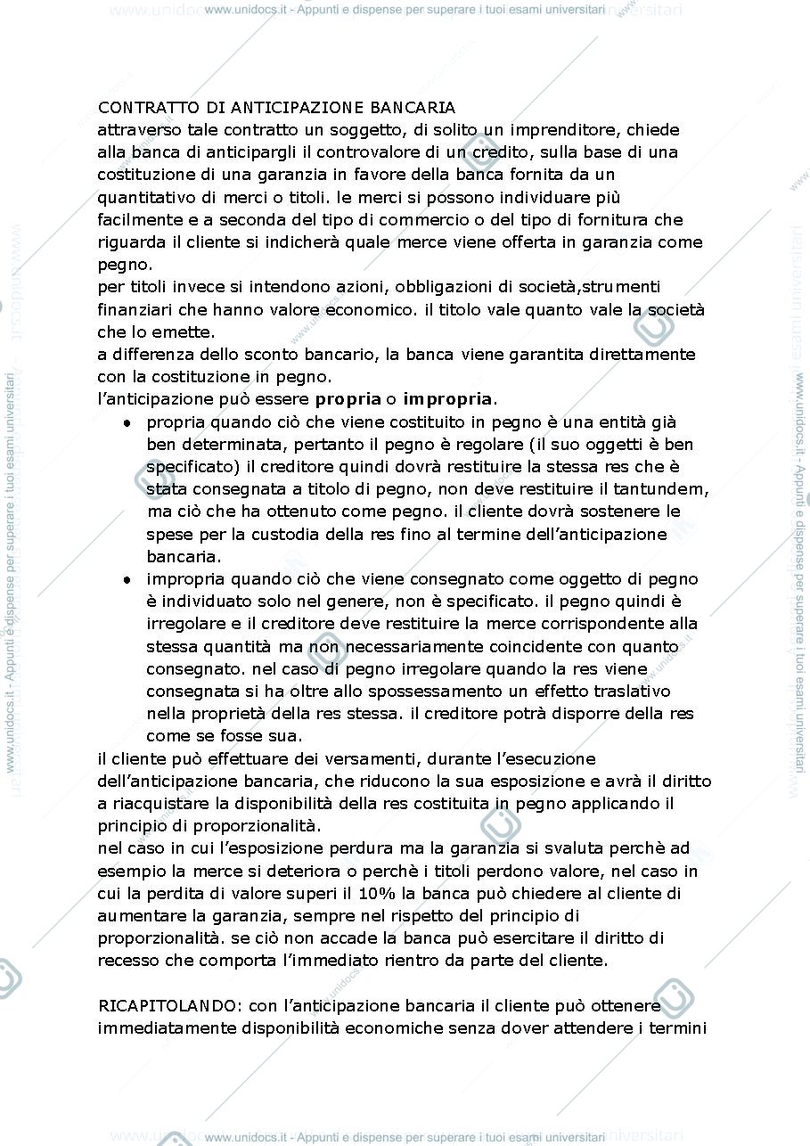 Anteprima pagina 1 — Contratto di anticipazione bancaria