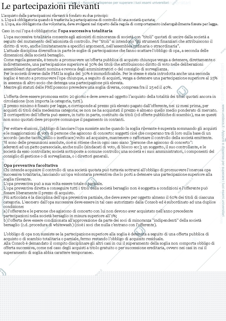 Anteprima pagina 1 — Le partecipazioni rilevanti 