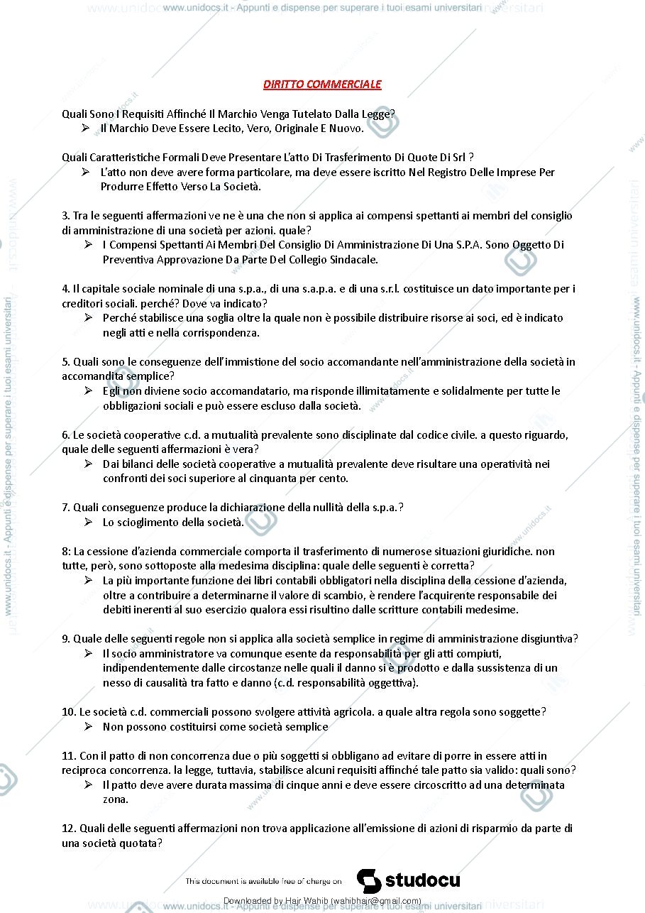 Anteprima pagina 2 — Domande diritto
