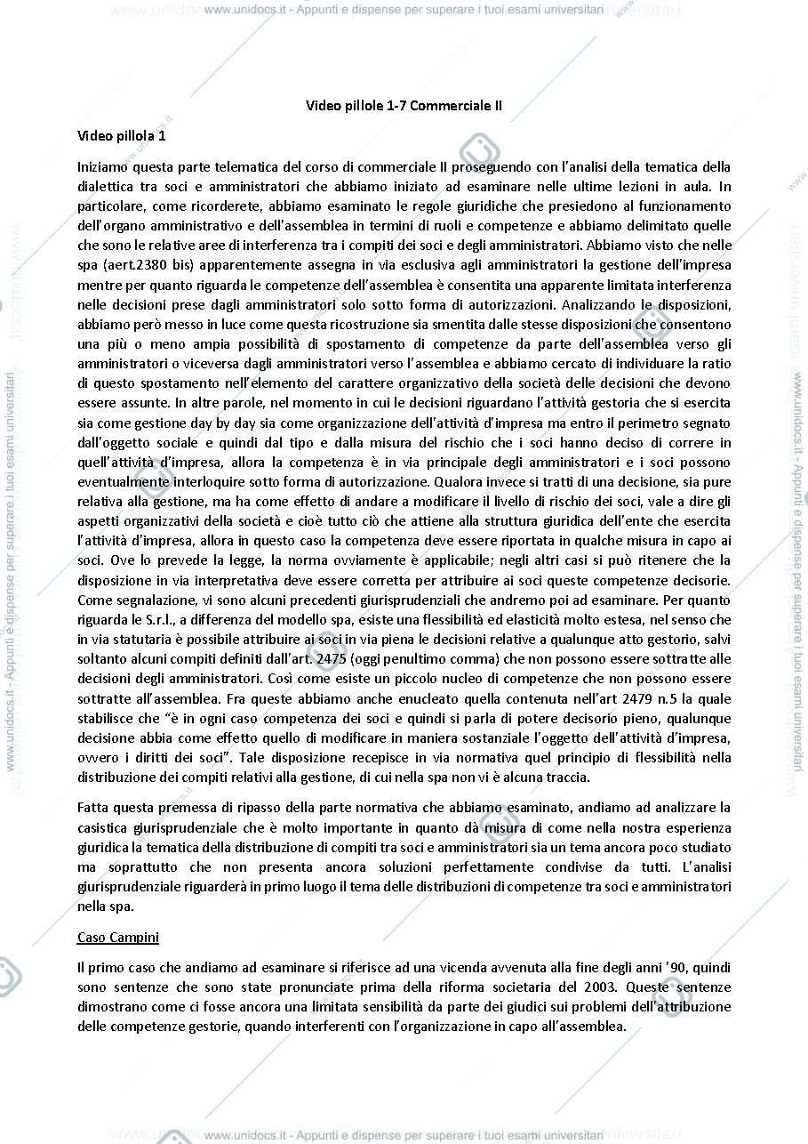 Anteprima pagina 1 — sbobinature videopillole