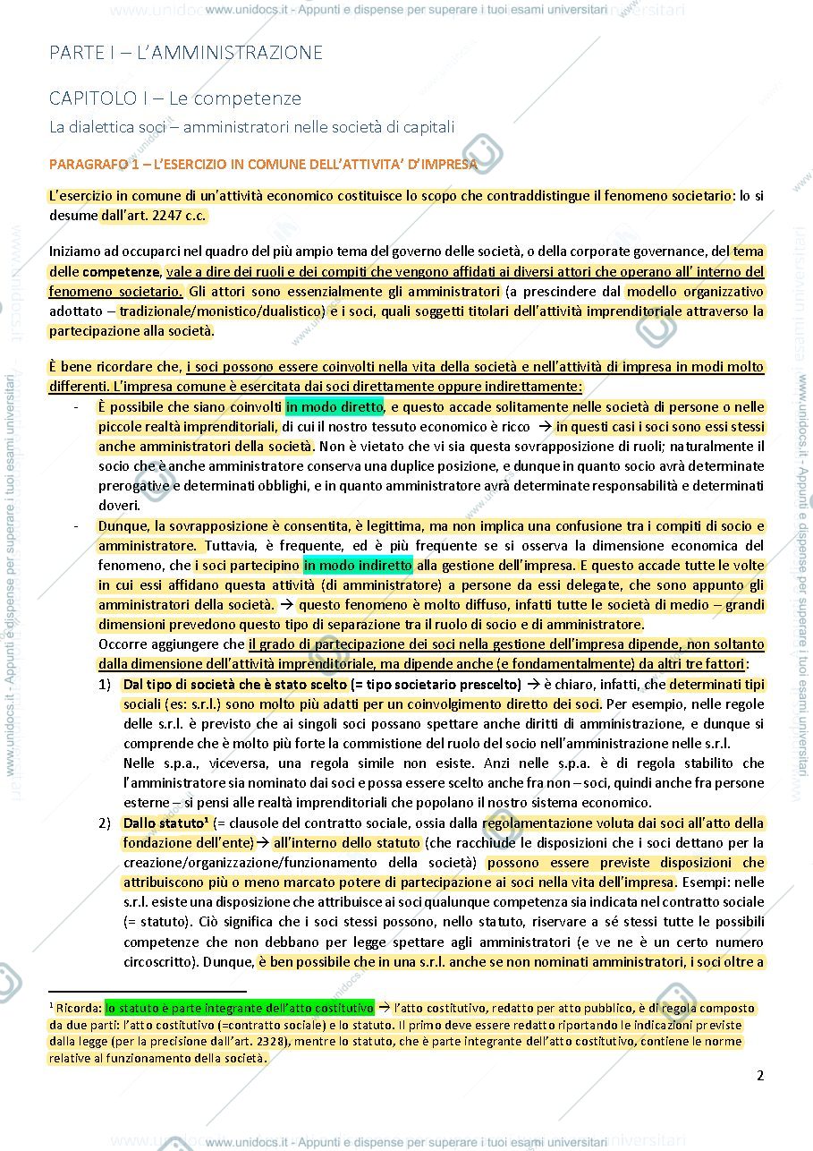 Anteprima pagina 2 — Appunti Diritto commerciale II