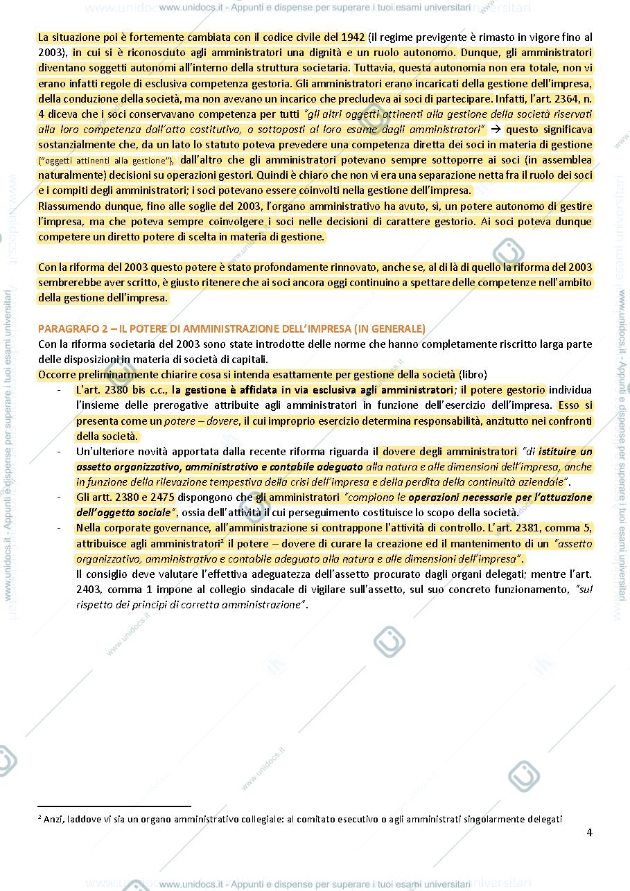 Anteprima pagina 4 — Appunti Diritto commerciale II
